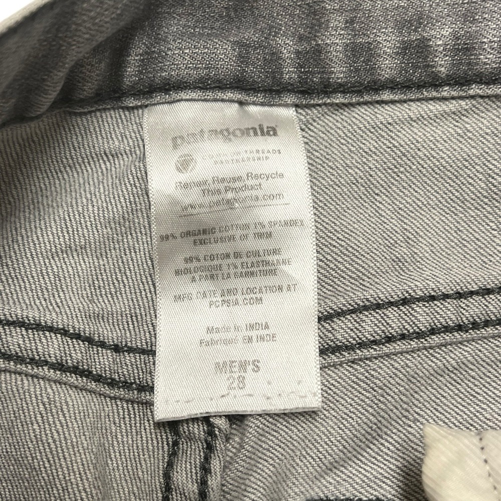 Patagonia Jeans Men's 28x30 Straight Leg Button Fly Organic Cotton Gray - Picture 6 of 10